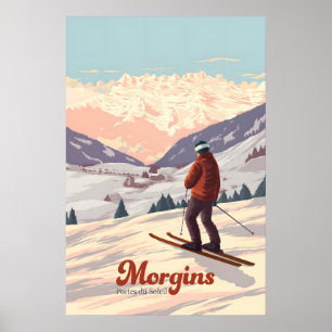 Reisposter Morgins Ski Resort Poster