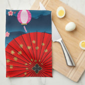 Reisposter Mount Fuji Japan Theedoek (Quarter Fold)