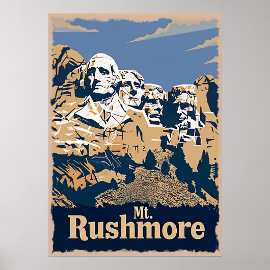 Reisposter Mount Rushmore Poster (Voorkant)