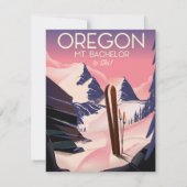 Reisposter Mt. Bachelor Oregon Ski (Achterkant)