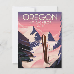 Reisposter Mt. Bachelor Oregon Ski