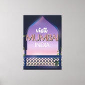 Reisposter Mumbai India in stijl Canvas Afdruk (Voorkant)