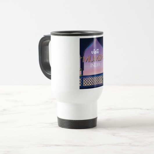 Reisposter Mumbai India in  stijl Reisbeker (Voorkant links)