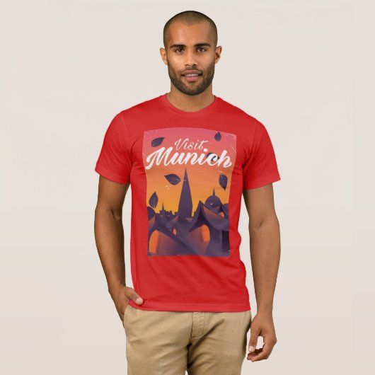 Reisposter München Duitsland T-shirt (Voorkant volledig)