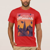 Reisposter München Duitsland T-shirt (Voorkant)