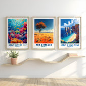 Reisposter Muur Kunst Australische Outback Poster