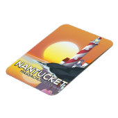Reisposter Nantucket Massachusetts vuurtoren Magneet (Linkerzijde)
