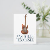 Reisposter Nashville Tennessee Guitar Briefkaart (Staand voorkant)