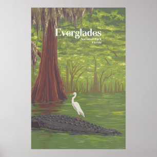 Reisposter Nationaal Park Everglades Poster