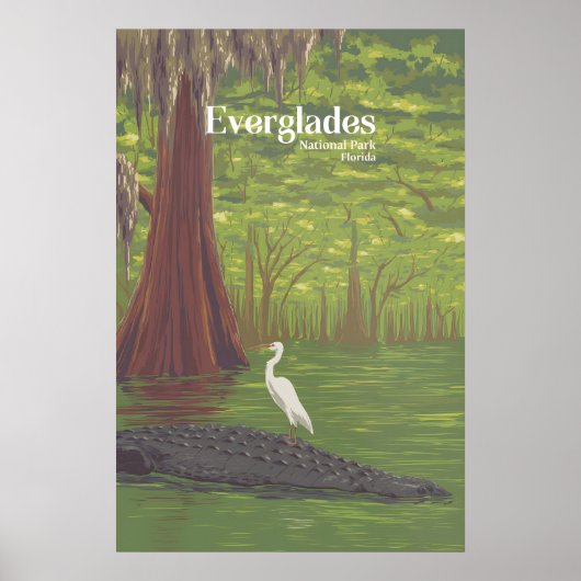 Reisposter Nationaal Park Everglades Poster (Voorkant)