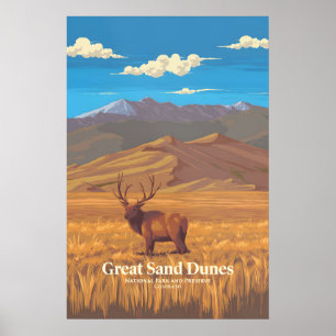 Reisposter Nationaal Park Great Sand Dunes Poster