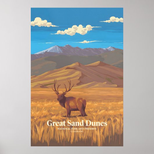 Reisposter Nationaal Park Great Sand Dunes Poster (Voorkant)