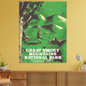 Reisposter Nationaal park Great Smoky Mountains Canvas Afdruk (Insitu (Woonkamer))