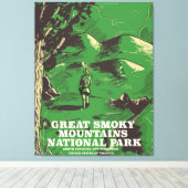Reisposter Nationaal park Great Smoky Mountains Canvas Afdruk (Insitu (Houten vloer))