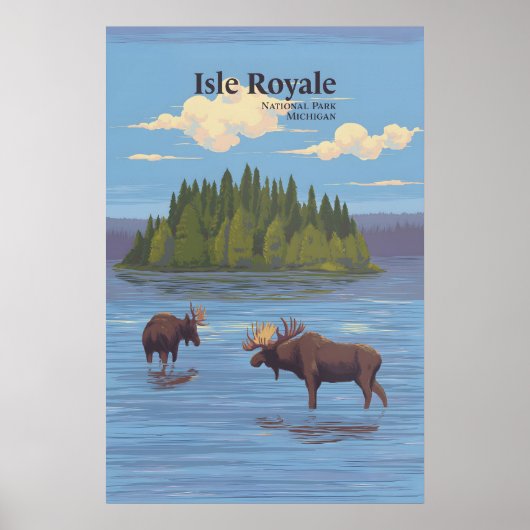 Reisposter Nationaal Park Isle Royale Poster (Voorkant)