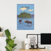 Reisposter Nationaal Park Isle Royale Poster (Thuiskantoor)