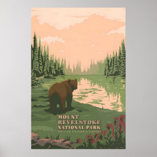 Reisposter Nationaal Park Mount Revelstoke Poster