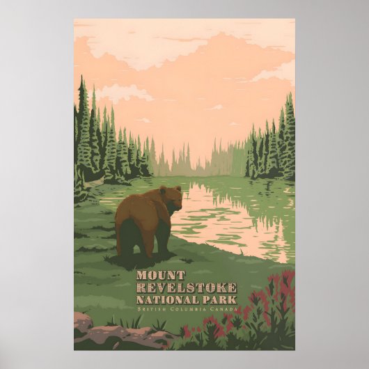 Reisposter Nationaal Park Mount Revelstoke Poster (Voorkant)