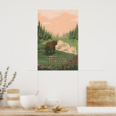Reisposter Nationaal Park Mount Revelstoke Poster (Keuken)