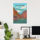 Reisposter Nationaal Park New River Gorge Poster (Thuiskantoor)