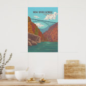 Reisposter Nationaal Park New River Gorge Poster (Keuken)