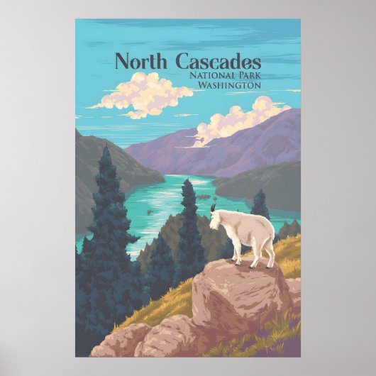 Reisposter Nationaal Park North Cascades Poster (Voorkant)