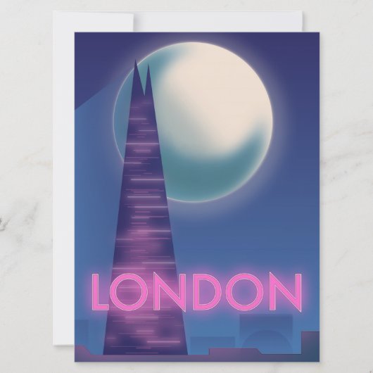 Reisposter Neon London Kaart (Voorkant)