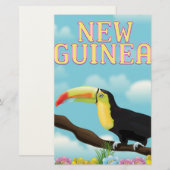 Reisposter New Guinea Toucan Briefpapier (Voorkant / Achterkant)