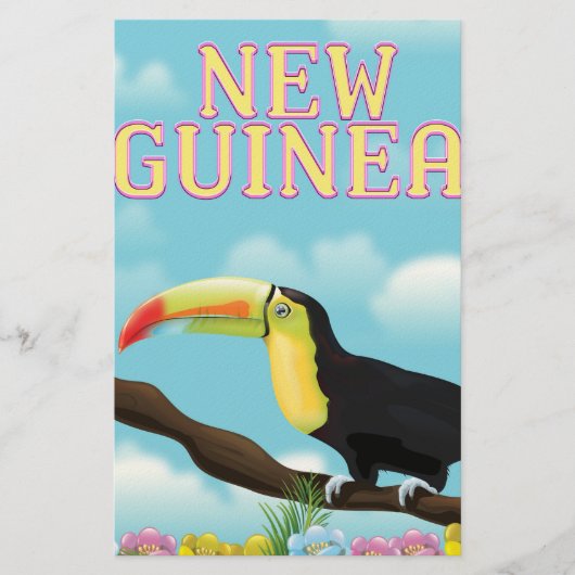 Reisposter New Guinea Toucan Briefpapier (Voorkant)