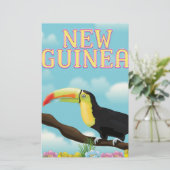 Reisposter New Guinea Toucan Briefpapier (Staand voorkant)