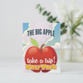 Reisposter New York Big Apple Briefkaart (Staand voorkant)