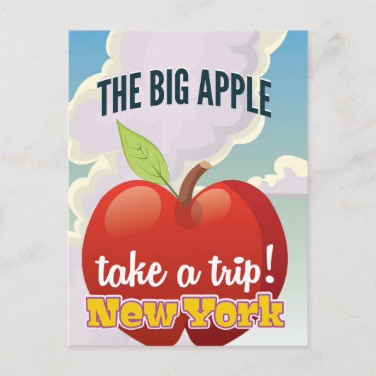 Reisposter New York Big Apple Briefkaart (Voorkant)