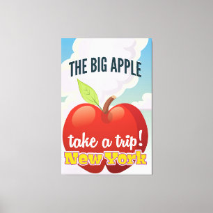 Reisposter New York Big Apple Canvas Afdruk