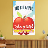 Reisposter New York Big Apple Canvas Afdruk (Insitu (Woonkamer))