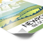 Reisposter Newport Isle of Wight. Foto Afdruk (Hoek)