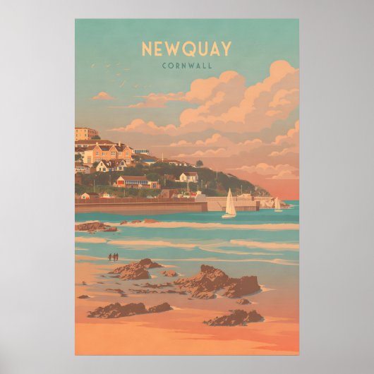 Reisposter Newquay Cornwall Poster (Voorkant)