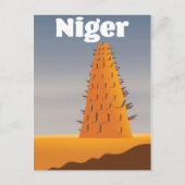 Reisposter Niger Agadez Mosque Briefkaart (Voorkant)