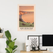 Reisposter Noord-Devon Coast AONB Poster (Thuiskantoor)