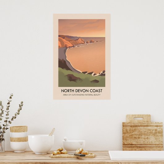 Reisposter Noord-Devon Coast AONB Poster (Keuken)