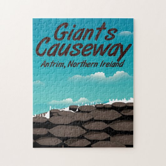 Reisposter Noord-Ierland Giants Causeway Legpuzzel (Verticaal)