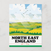 Reisposter Noord-Oost Engeland. Briefkaart (Voorkant)