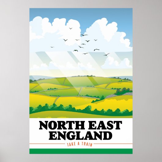 Reisposter Noord-Oost Engeland. Poster (Voorkant)