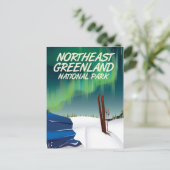 Reisposter Noordoost-Groenland Briefkaart (Staand voorkant)