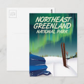 Reisposter Noordoost-Groenland Briefkaart (Voorkant / Achterkant)