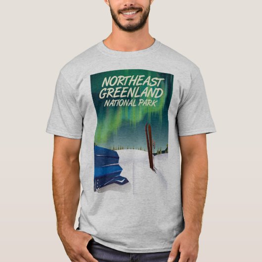 Reisposter Noordoost-Groenland T-shirt (Voorkant)