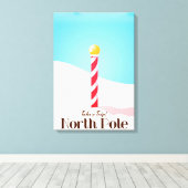 Reisposter Noordpool Canvas Afdruk (Insitu (Houten vloer))