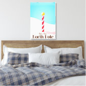 Reisposter Noordpool Canvas Afdruk (Insitu (Slaapkamer))