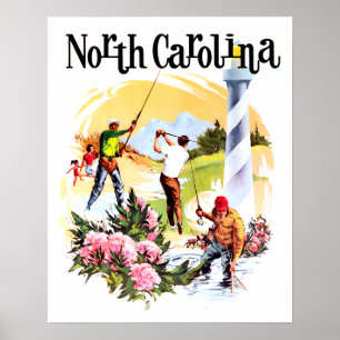 Reisposter North Carolina Poster
