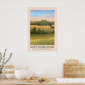 Reisposter North Wessex Downs AONB Poster (Keuken)