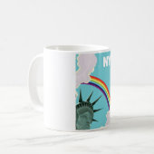 Reisposter NYC Rainbow  stijl Koffiemok (Voorkant links)